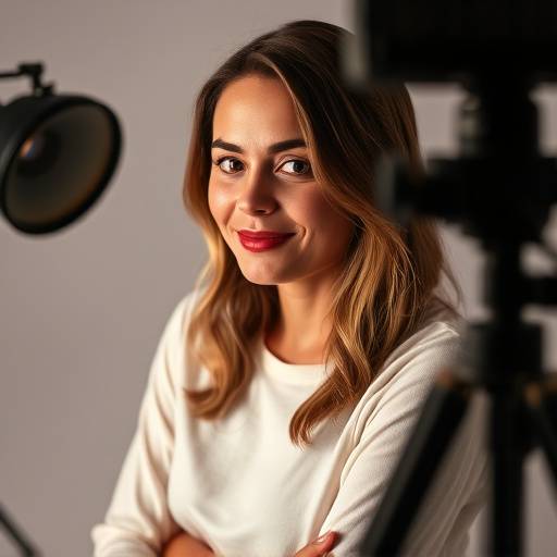 Foto de Ana Paula Silva, videoblogger, em seu estüdio de gravaäão no Rio de Janeiro.